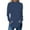 Blue, variant on Mock Turtleneck Tops for Women, Women's Casual Long Sleeve Tunic Tops Loose Round Neck T Shirt Thumb Hole Curved Hem Tops Tunic Sweaters To Wear with Leggings Blackish Green XL