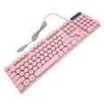 thumbnail image 1 of Mechanical Gaming Keyboard, Backlit 104 Keys Retro Keyboard With Foldable Feet, Multimedia Keys, Office Wired Keyboard For  PC Laptop Game, 1 of 8