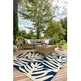thumbnail image 2 of Couristan Covington Palms Indoor/Outdoor Area Rug, 7'10" Round, Navy, 2 of 3