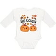 thumbnail image 3 of Inktastic Big Cousin Pumpkins with Fall Leaves Boys or Girls Long Sleeve Baby Bodysuit, 3 of 5