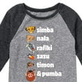 thumbnail image 3 of The Lion King - Main Characters - Toddler & Youth Raglan Graphic T-Shirt, 3 of 5