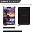 thumbnail image 4 of XYZCANDO Tropical Palm Tree Sunset RV Door Window Shade Foldable RV Window Covers for Inside Camper RV Window Cover Easy to Install 26'' X 17'' RV Sun Shade Hawaiian Camper Accessories Purple, 4 of 7