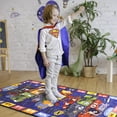 thumbnail image 5 of KC Cubs | Justice League Boys & Girl Super Hero Hopscotch Number Counting ABC Alphabet Activity Educational Learning & Game Play Area Rug Carpet for Kids and Children Bedrooms, Classroom and Playroom, 5 of 8