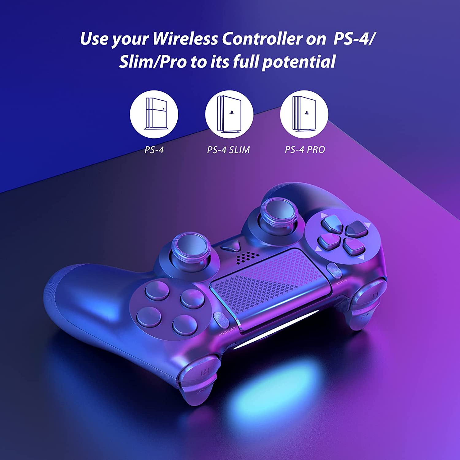  ROTOMOON Wireless Controller Compatible with PS4 Pro