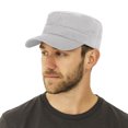thumbnail image 1 of TOPTIE Mens Cotton Twill Army Cadet Cap, Adjustable Military Hat, Beige, 1 of 7