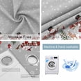 thumbnail image 2 of Fsddascl Grey Christmas Blackout Curtains for Bedroom/Living Room, Thermal Insulated Kitchen Curtains, Snowman Snowflake Xmas Tree Ball Elk Grommet Darkening Window Treatment Drapes 52"x63"x2, 2 of 6
