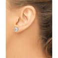 thumbnail image 4 of Sterling Silver Rhodium-Plated Cz Flower Cluster Post Earrings (9.18 X 9.18) Made In Thailand qe14953, 4 of 5