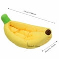 thumbnail image 3 of Banana Bed for Dogs and Cats Creative Banana Boat Shape Pet Bed, Fluffy Soft Plush Washable Pet Sofa for Small Medium Pets Indoor Use 70x40x13cm, 3 of 5
