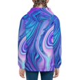 thumbnail image 6 of Pofeuu Swirl Blue And Purple Print Teenage Zipper Hoodie Sweatshirts Hooded Casual Jackets With Pocket For Boys Girls-Medium, 6 of 6