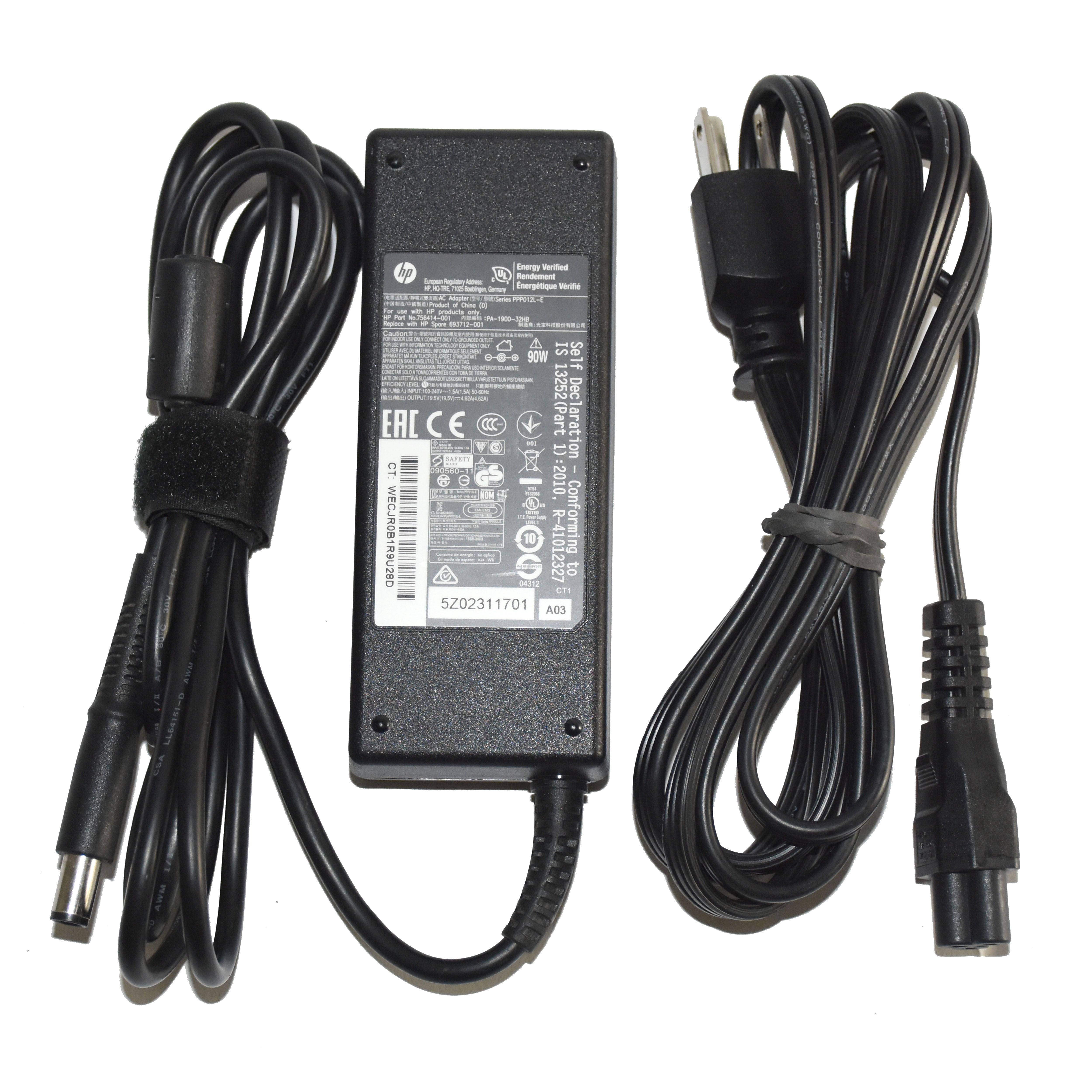 Pre-Owned Nuxkst 90W AC/DC Adapter for TPC-LA57 HSTNN-CA13 PPP012D-S P/N 709566-012 773553-001 756414-001 677777-002 616072-001 902991-003 L40098-001 A090A00DL ADP-90WH K Power Supply Charger