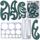 thumbnail image 1 of Mr. Pen- Plantilla de círculo grande de curva francesa y plantilla de elipse (6 piezas) Regla curva Herramientas de dibujo Herramientas de dibujo Plantilla de geometría Plantillas de dibujo Plantillas, 1 of 5