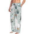 thumbnail image 2 of Balery Goose and Doodle Flowers print Men's Pajama Pants,Ultra Lightweight Pjs,Lounge Pant-X-Large, 2 of 9