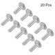 thumbnail image 4 of Pernos de Carro, Perno de Cuello de Carro, Cabeza Redonda, Cuello Cuadrado, Acero Inoxidable 304 M6x20mm 20 pcs, 4 of 4