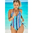 thumbnail image 3 of Swimsuits for All Women's Plus Size Halter Adjustable One Piece Swimsuit, 3 of 5