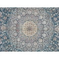 thumbnail image 7 of Pasargad Home 83" x 127" Hand-Knotted Silk & Wool Area Rug in Blue/Ivory, 7 of 7