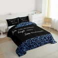 thumbnail image 3 of jejeloiu Chic Cheetah Pattern Bedding Comforter Set,Wildlife Animals Leopard Twin Comforter Sets,Black Deepblue Bedding Set For Kids,Ultra Soft Home Decor Reversible,2-Piece, 3 of 8