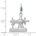 thumbnail image 5 of Sterling Silver Amore La Vita Polished 3-D Enameled Sewing Machine Charm Pendant with Fancy Lobster Clasp, 5 of 5