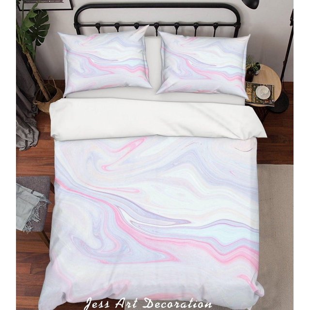 3D púrpura acuarela funda de edredón juego de ropa de cama fundas de almohada 23