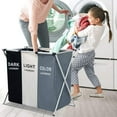 Laundry Sorting Hamper, 3 Section Laundry Basket, Dirty Clothes Sorter
