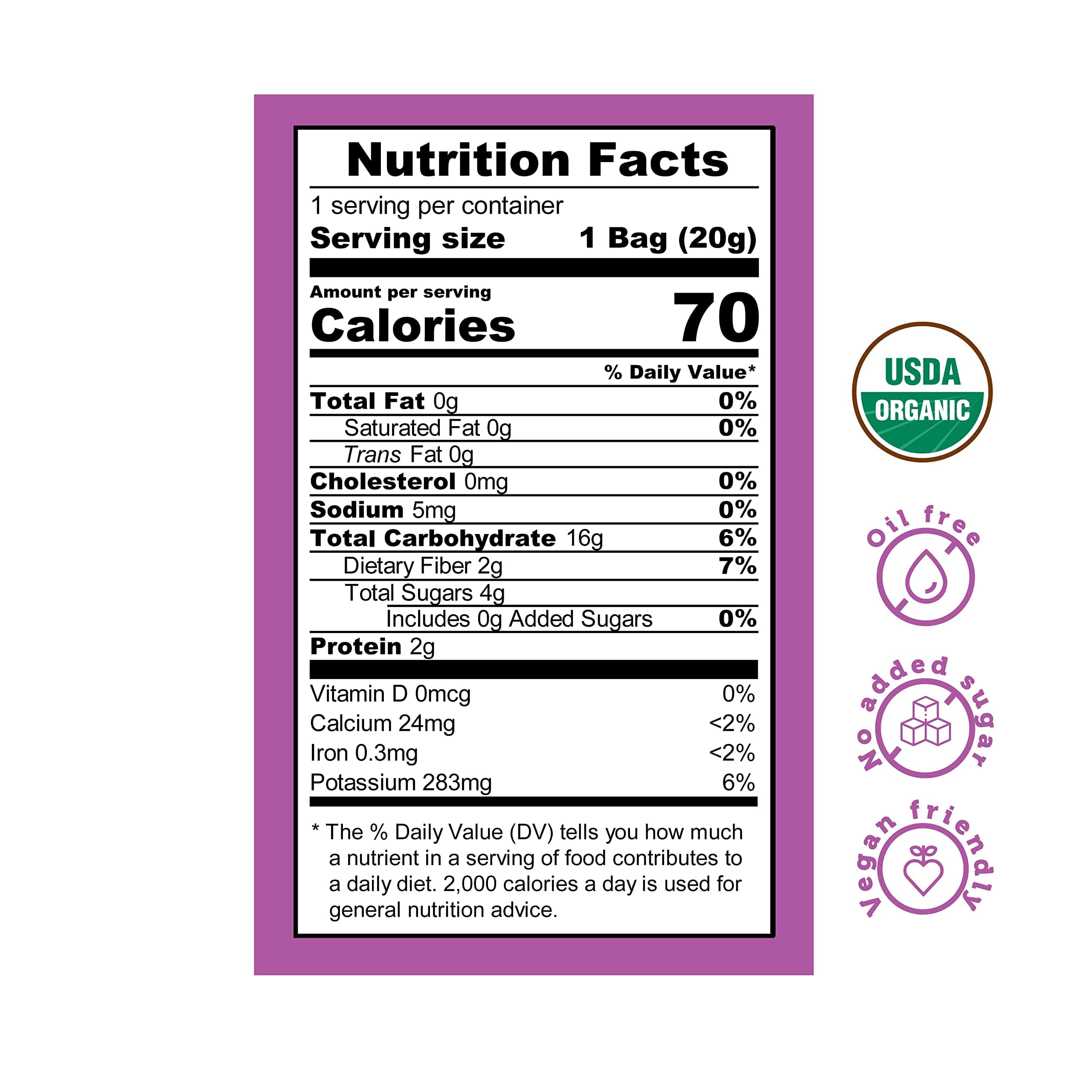 GOOD CHIPS Baked Organic Beet Yacon Chips, 12-Pack, 0.7oz Bags