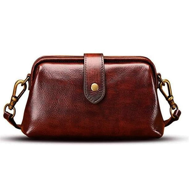 Bolso Bandolera Retro Hecho A Mano Para Médico, Bandolera De Cuero De Estilo Vintage Para Mujer Yuarrent AP007667-03