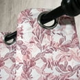 thumbnail image 4 of Ambesonne Floral Grommet Curtain, Sketchy Leaves Petals, 50" x 54", Maroon Coral and White, 4 of 6