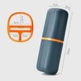 thumbnail image 5 of Ludlz Travel Toothbrush Case and Carrier, Portable Business Trips Wash Cup Holder Organizer Contrast Color Portable Wash Cup Compartments Toothbrush Toothpaste Storage Box, 5 of 7