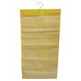 thumbnail image 1 of Organizador de armario colgante Bolsillos de malla de 2 lados Bolsa de almacenamiento para guardarropa Bolsa para ropa interior Calcetines de sujetador, Rejilla 30, Amarillo Scienceny HA003837-12, 1 of 6
