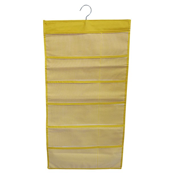 Organizador de armario colgante Bolsillos de malla de 2 lados Bolsa de almacenamiento para guardarropa Bolsa para ropa interior Calcetines de sujetador, Rejilla 30, Amarillo Advancent HA003837-12