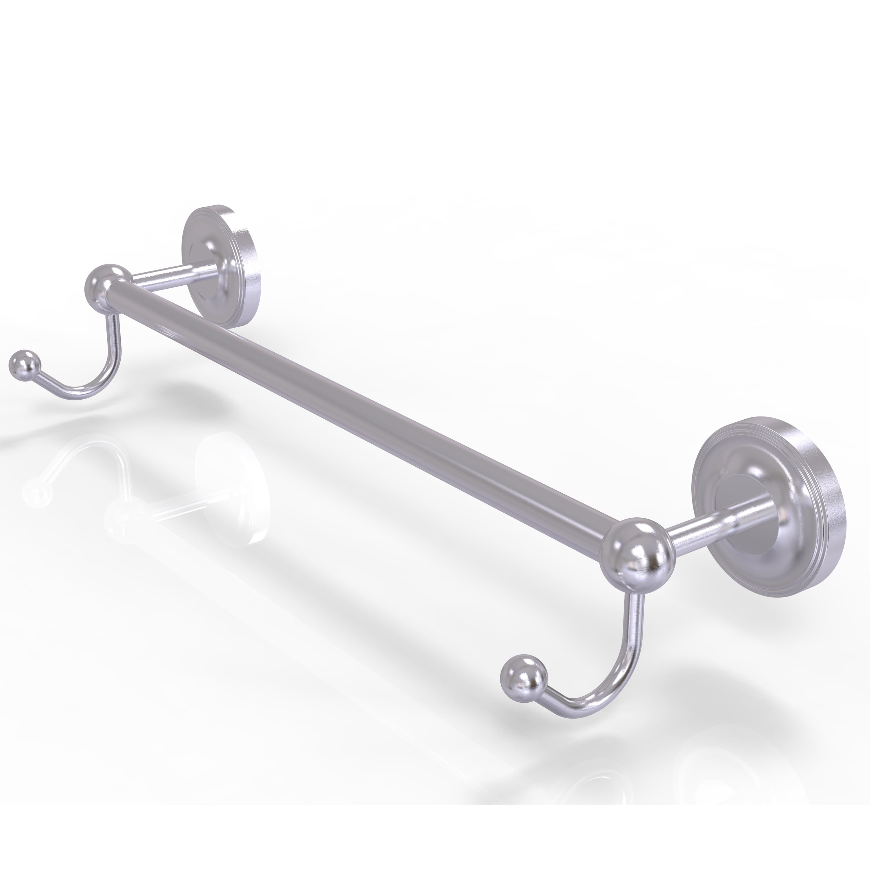 chrome towel bar with hooks
