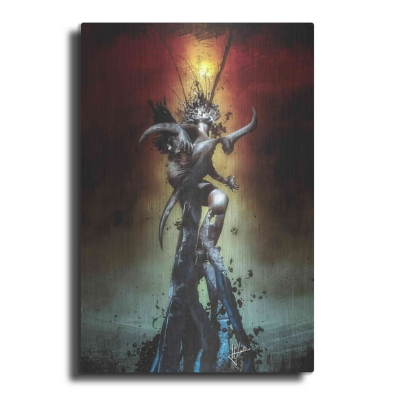 Luxe Metal Art 'Eternity' by Mario Sanchez Nevado, Metal Wall Art, 24"x36"