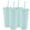 Seaglass, variant on 4-Pack: Maars Classic Acrylic Xl Tumbler: 32Oz. With Screw On Lid & Matching 11.5" Stopper Straw (Matte Dusty Blue)