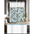 thumbnail image 6 of No Hook Cloth Fabric Shower Curtain with Snap in Liner, Watercolor Flower Waterproof Shower Curtains Set with See Through Top Window, Blooms Wildflower Garden Motifs Floral Bath Curtains 72"x84", 6 of 6