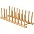 thumbnail image 1 of Estante Secador de Bambú para Platos Tapas Tablas de Cortar Tazones Libros y Tablets Soporte Organizador de Cocina, 1 of 7