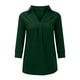 thumbnail image 4 of Camisas Para Mujer de Talla Grande, Informal, Holgada, Con Cuello en V, Camiseta de Color Sólido Odeerbi ODB129948, 4 of 9