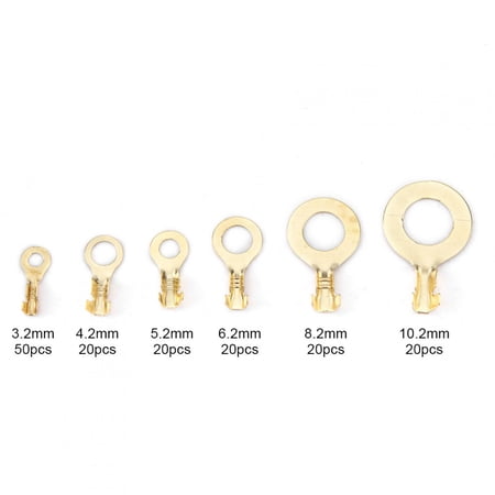 POCREATION Cold Pressed Round Bare Terminal, O-Type Terminal, For ...