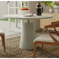 thumbnail image 5 of White Lacquer Top 36" Round Dining Table w/White Powder Coating Pedestal Base, 5 of 8