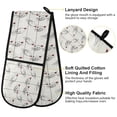 thumbnail image 4 of Dailycode Double Sided Oven Mitt with Loop Heat Resistant Kitchen Long Potholders 7" x 35" Birds on Line, 4 of 6