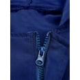 thumbnail image 6 of Alvivi Mens Hooded Work Overalls Coveralls Reflective Stripes Basic Work Jumpsuit Uniforms Blue XXL, 6 of 7