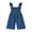 Blue, variant on Rovasas Girls Denim Overalls Jumpsuit Sleeveless Smocked Bust Romper