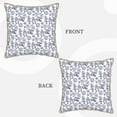 thumbnail image 3 of Haiem World Travel2 Print Velvet Soft Solid Decorative Square Throw Pillow Covers Set with Elegant Piping Christmas Cushion Case for Sofa Bedroom Car-20"x20", 3 of 8