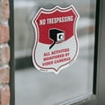 thumbnail image 4 of No Trespassing Shield Sign All Activities Are Monitored By Video Cameras (2 Pack) 4 inch X 4 inch Shield Shaped Heavy Duty 3.2 mil Vinyl Decals Weather Resistant, UV Protected Made in, 4 of 6