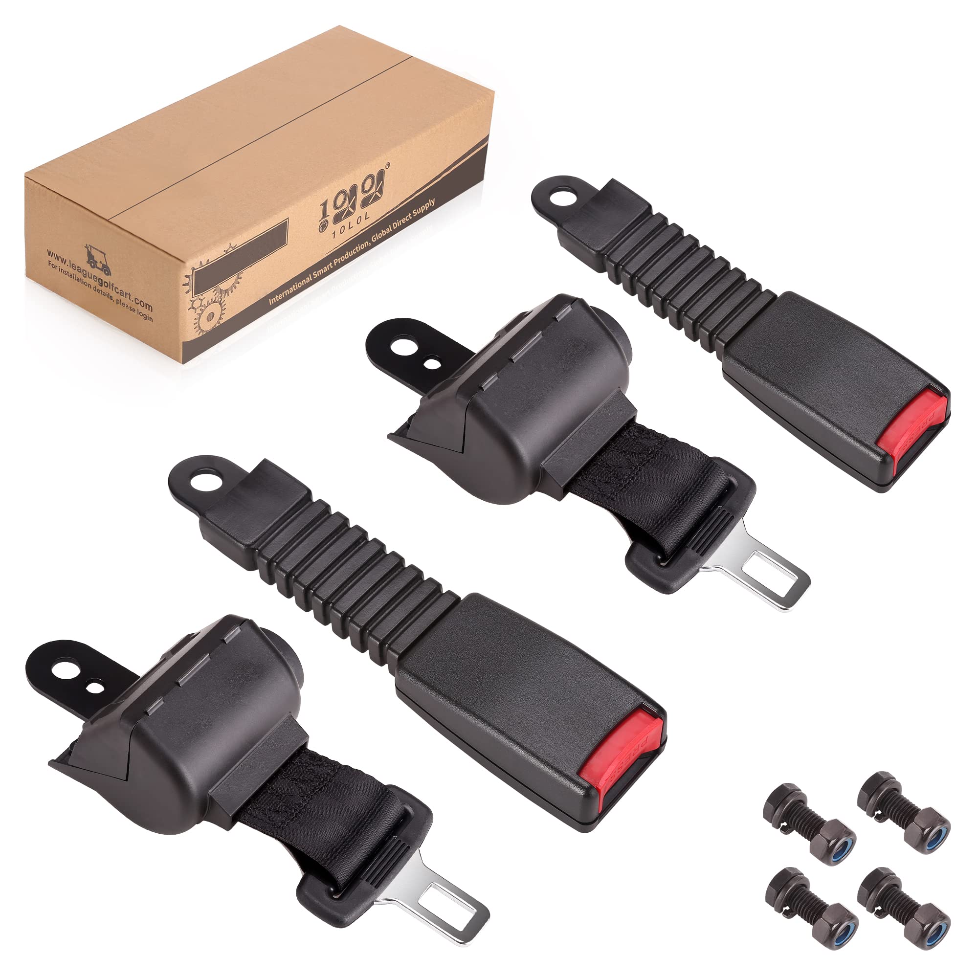 10L0L Universal Seat Belts Kit for Golf Cart EZGO Yamaha Club Car, 42