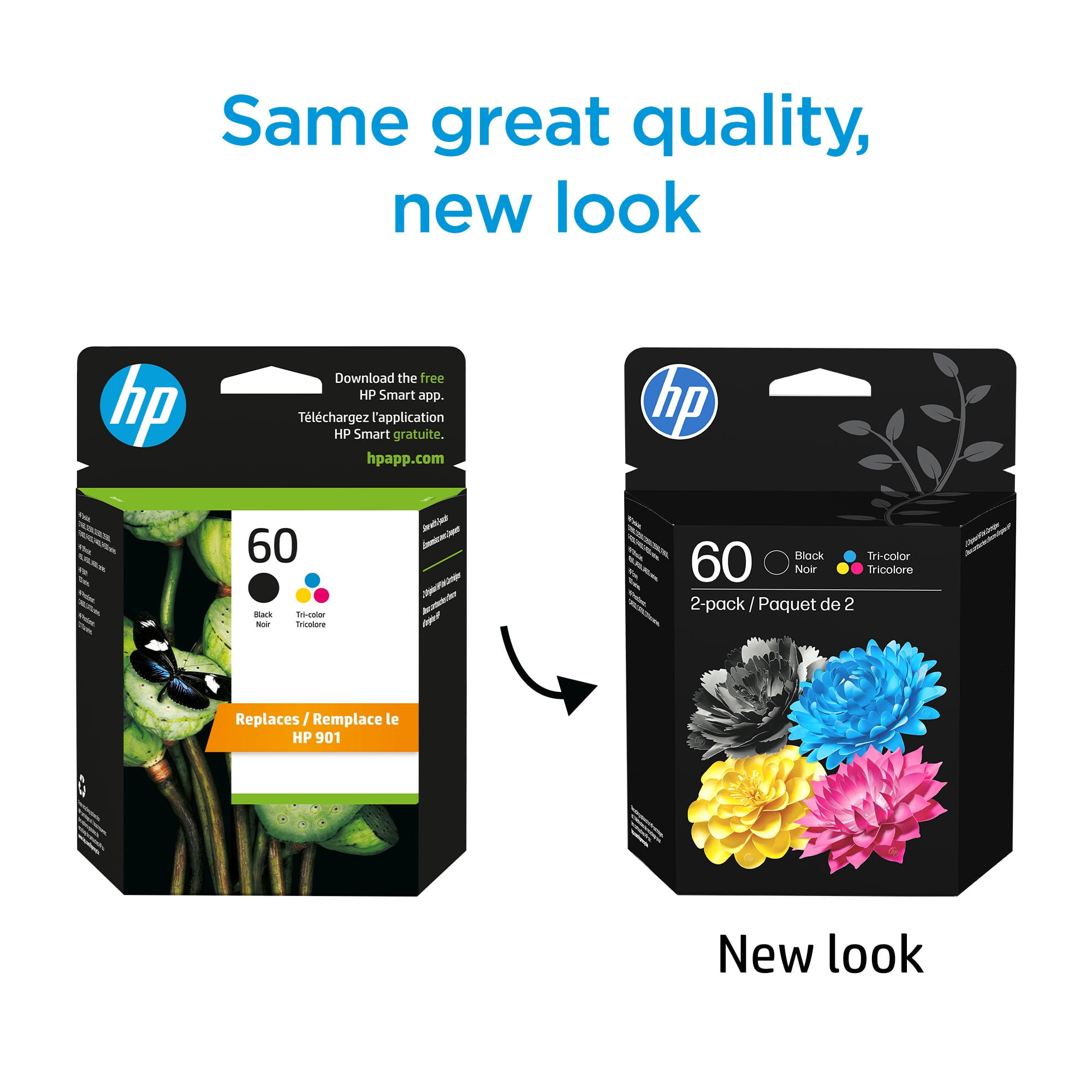 HP 60 Tri-Clr/Blk Ink Crtg Combo 2-pack