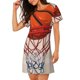 thumbnail image 2 of Fotbe Basketball Shot Bata de Dormir para Mujer con Estampado, Camisón de Algodón de Manga Corta, Ropa de Dormir Casual, 2 of 6