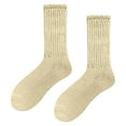 thumbnail image 3 of Clearance Sale Ukumplol Womens Socks Heated Socks Warm Fashion Windproof Printing Mid Tube Socks Long Tube Cotton Stack Sock Beige One Size, 3 of 3