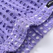 TANBOM Men's Long Leg Breathable Mesh Boxer Briefs Underwear, Purple, 1-Pack, S