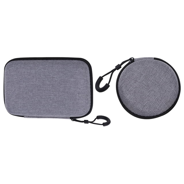 Miangastore 2Pcs Data Cable Bag Travel Cable Organiser Bag Grey Fabric Waterproof for Daily Use