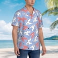 thumbnail image 5 of Xecao Cartoon Poodle Dog print Hawaiian shirt - a stylish short-sleeve button-down for men, perfect for casual beach and tropical outings., 5 of 9