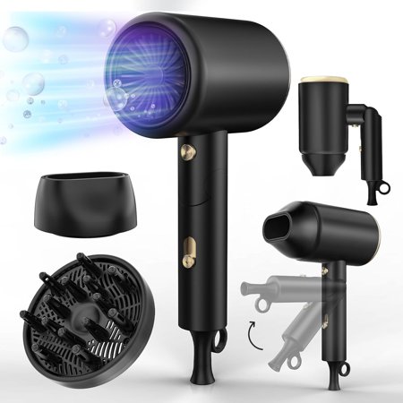 Ionic Hair Dryer Blow Dryer with Diffuser & Concentrator Nozzle 02